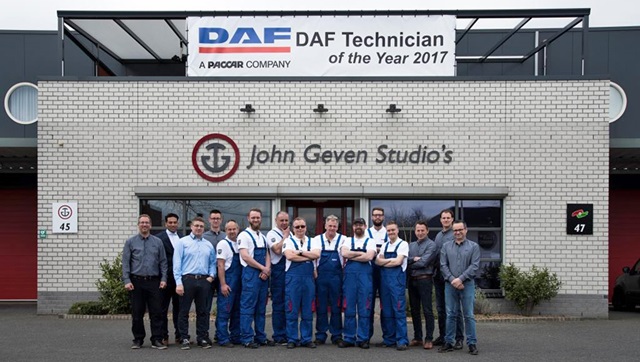 DAF technician of the year Mike Christensen Gruppebillede